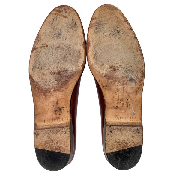 Vintage Bragano Cole Haan Italy Men 8M Brown Calfskin Classic Loafers Dress Shoe - Picture 3 of 13